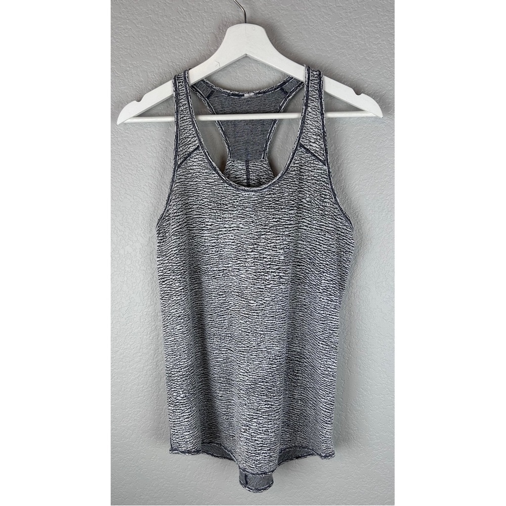 Lululemon Black/White Racerback Tank, size 6 - Picture 3 of 9